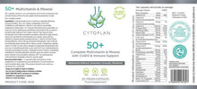 Age 50+ multivitamin, vitamin D3, B12, phyto-antioxidant, energy levels, immune support