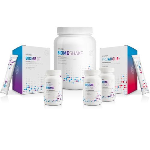 Synergy, Microbiome, aches, pains, fatigue, tiredness, brain fog, bad breath, depression, anxiety, gut, reset, weight gain, weight loss, Purify Kit, Biome Shake, ProArgi, Biome DT, Body Prime, Biome Actives, 